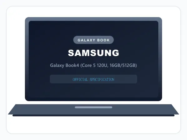 Samsung Galaxy Book4, Intel Core 5 120U, 16GB LPDDR4x, 512GB SSD, 15.6" FHD Anti-Glare Display, Slim & Light 1.55kg, Windows 11 + MS Office, Gray