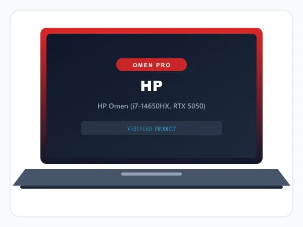 HP Omen Gaming Laptop, 14th Gen Intel Core i7-14650HX, 8GB RTX 5050 (24GB DDR5, 1TB SSD) 165Hz FHD 300 nits, Shadow Black
