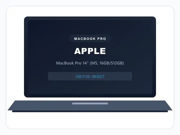 Apple 2025 MacBook Pro 14″ Laptop with M5 chip, 10-core CPU and 10-core GPU: Built for Apple Intelligence (16GB Unified Memory, 512GB SSD), Space Black