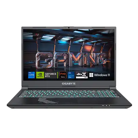 GIGABYTE G5 KF5-H3IN353KH, i7-13620H 4.9 GHz, RTX 4060 8GB GDDR6, 15.6" FHD 144Hz Display, 8G *2 DDR5-4800, Gen4 512GB, Multi Languages 15 Color Illuminated Keyboard
