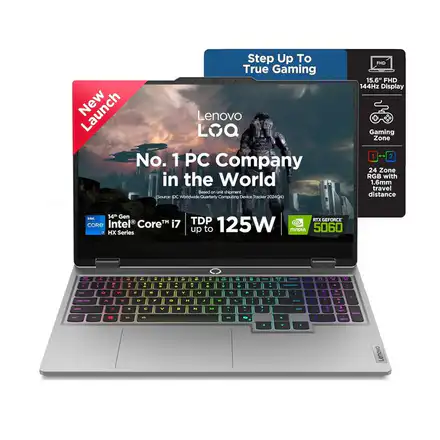 Lenovo LOQ 15IRX10 Intel Core i7-14700HX 32GB RAM 1TB SSD GeForce RTX 5060 8GB GDDR7 144Hz Gaming Laptop (83JE00U3IN)