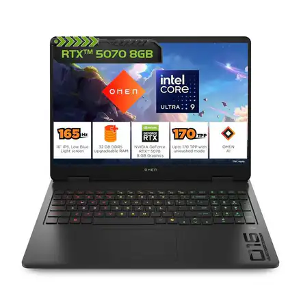 HP OMEN 16-an0012TX Intel Core Ultra 9 285H 32GB RAM 1TB SSD GeForce RTX 5070 8GB GDDR7 165Hz 2K Gaming Laptop