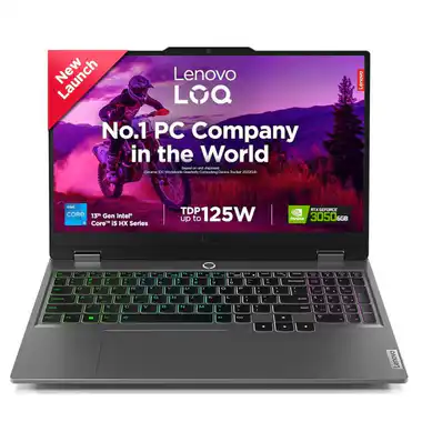 Lenovo LOQ Intel Core i5-13450HX| NVIDIA RTX 3050 6GB (16GB RAM/512GB SSD/144Hz Refresh Rate/15.6" (39.6cm)/Windows 11/Office Home 2024/3 Mon. Game Pass/Grey/2.4Kg), 83DV018MIN AI Gaming Laptop