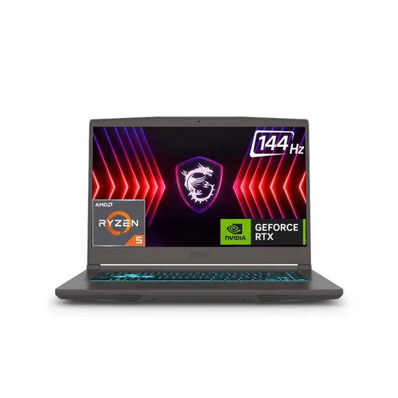 MSI Thin A15, AMD 7th Gen. Ryzen 5 7535HS, 40CM FHD 144Hz Gaming Laptop (16GB/1TB NVMe SSD/Windows 11 Home/NVIDIA GeForce RTX 3050, GDDR6 4GB/Cosmos Gray/1.8Kg) B7UC-104IN