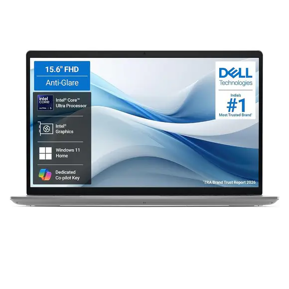 Dell 15 AI Powered Laptop, Intel Core Ultra 5 225U Processor, 16GB:512GB, 15.6" (39.62cm) FHD 300nits Display, (Dell 15), Backlit Keyboard with AI Copilot Hotkey, Win 11 + MSO'24, 1.66kg Thin &amp; Light