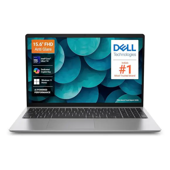 Dell 15 Ai Powered Laptop, Intel Core Ultra 7 255H, 16GB DDR5 RAM, 512GB SSD, 15.6" FHD Anti-Glare Display, Intel Arc Graphics, Backlit Keyboard, Dedicated Copilot Key, Silver, Win11 Home + MSO H&amp;S'24