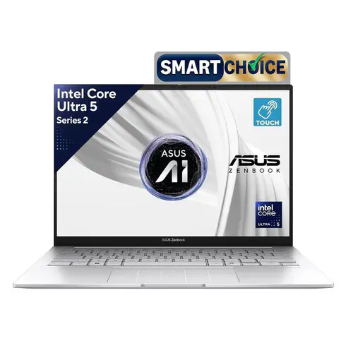 ASUS Zenbook 14,Smartchoice,Intel Core Ultra 5 (Series 2),16GB,1TB,3K OLED Touch Screen,14",120Hz,Win 11,M365 Basic (1Y)*,Office 2024, Silver,1.28 kg,UX3405CA-PZ345WS,Thin &amp; Light Laptop