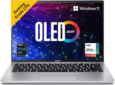 acer Swift Go OLED Display Thin and Light Premium Laptop Intel Core i7 13th Gen 13700H (16GB/ 512GB SSD/Windows 11 Home/MS Office) Silver, SFG14-71, 35.56 cm (14.0 Inch)