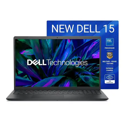 Dell 15 (Previously Inspiron), Intel 14th Gen Core i3 / Core 3 100U, 16GB, 512GB SSD, FHD, 15.6", Win 11, MSO'24, Carbon Black, 1.63Kg, [Dell 15], FHD 120Hz IPS 250 nit Display, Thin &amp; Light Laptop