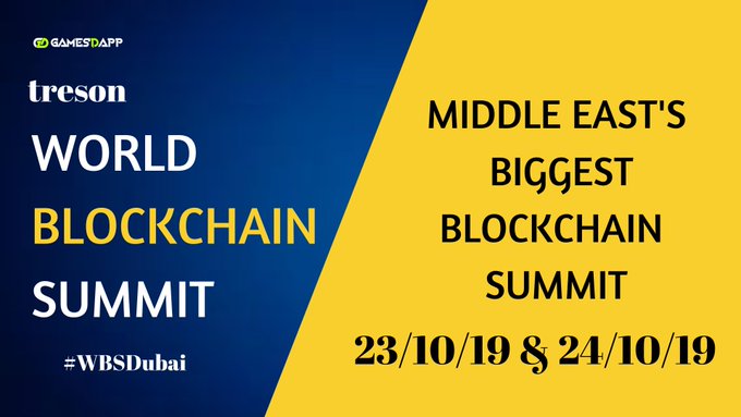 GamesDApp is now at World Blockchain Summit Dubai 2019 GamesDApp is now at World Blockchain Summit Dubai 2019