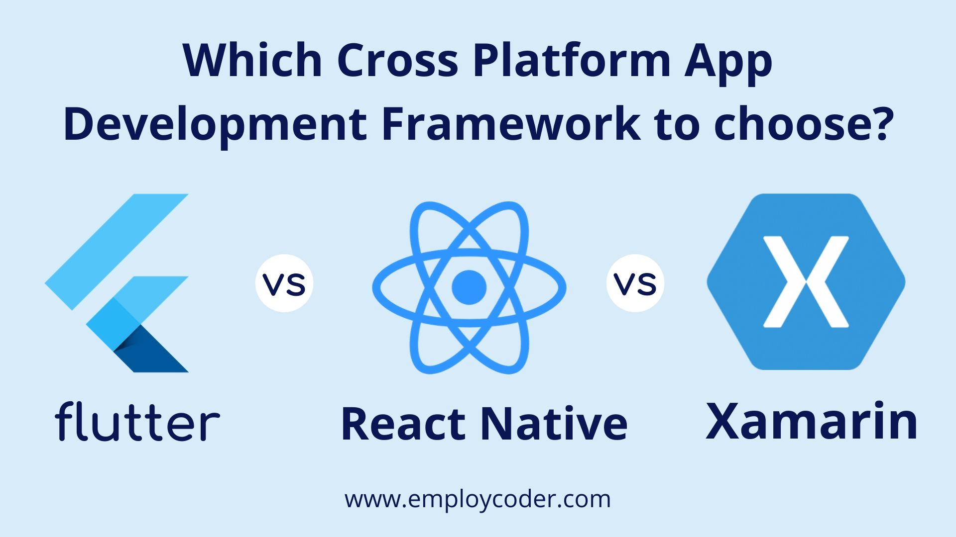 React Native Vs Flutter Vs Xamarin Which Cross Platform App Development Framework To Choose In 2020