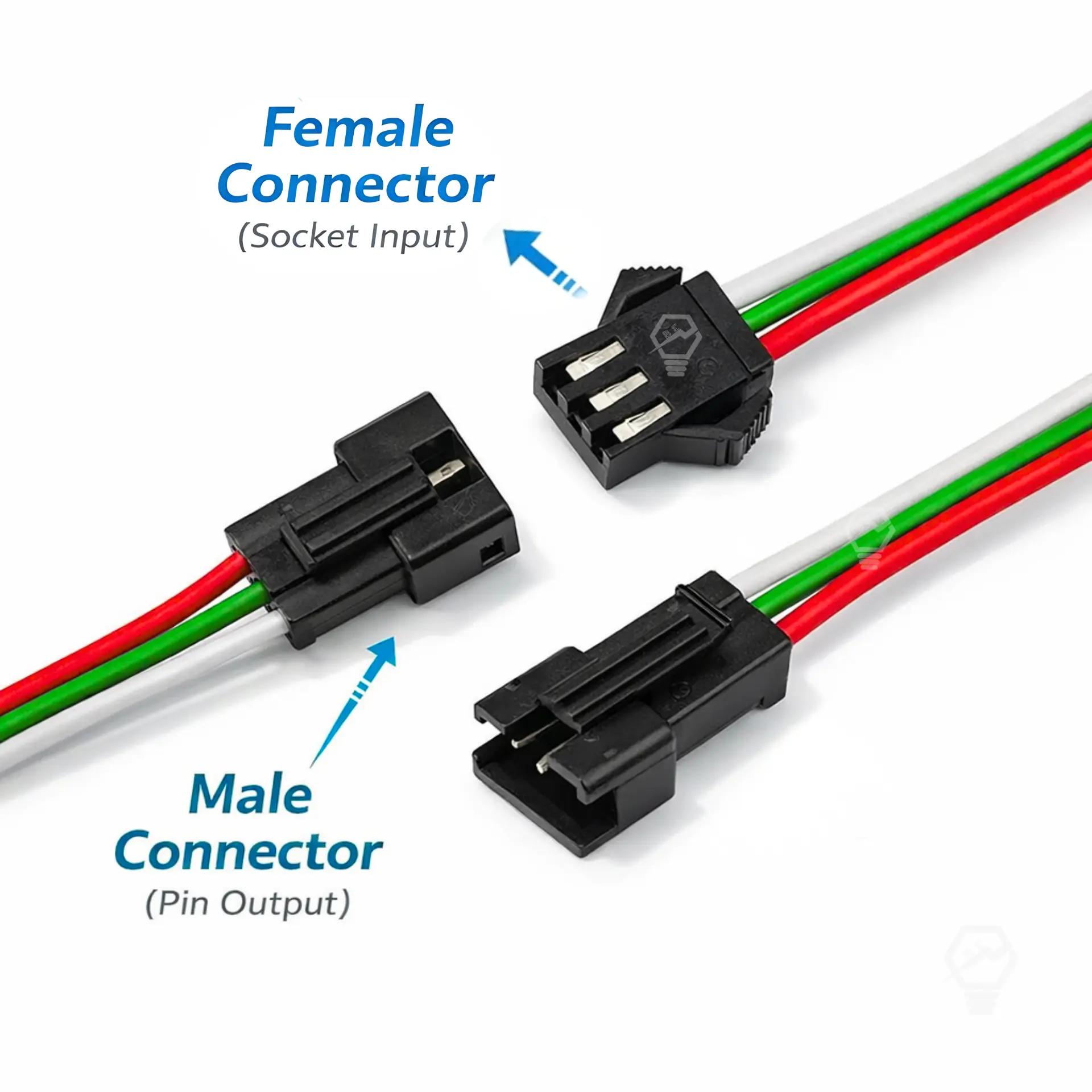 3 Pin Male Female Connector