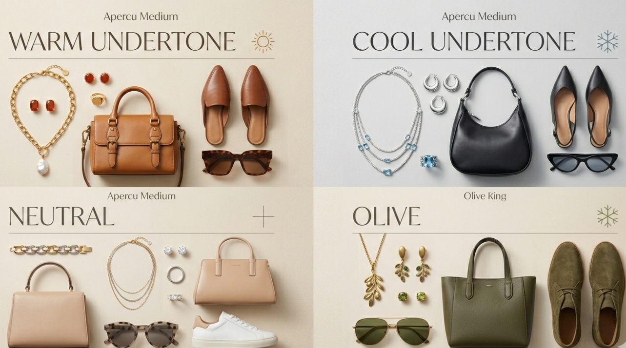 undertone accessories shoes bags jewelry comparison warm cool styling mismatch