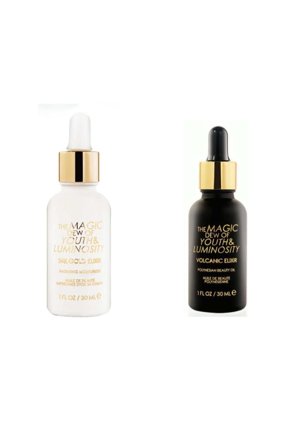 24K Gold Elixir Serum and Volcanic Elixir Serum