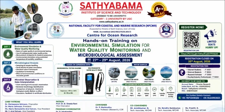 Hands-on Training in Water Quality & Microbiological Assessment poster