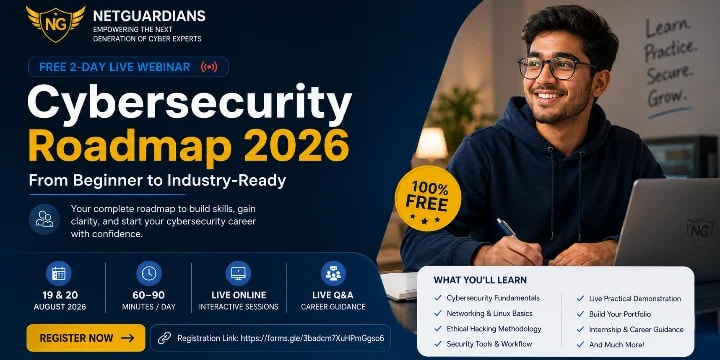 Cybersecurity Roadmap 2026: From Beginner to Industry-Ready poster