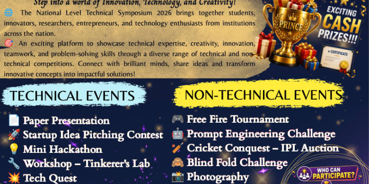 National Level Technical Symposium poster