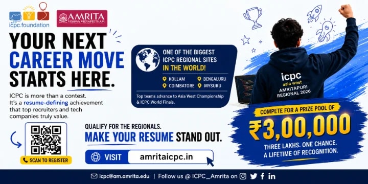 ICPC Asia Amritapuri Regional 2026 poster