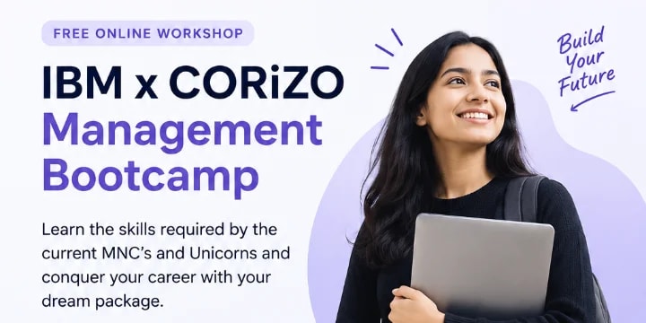 IBM X CORIZO Management Bootcamp poster