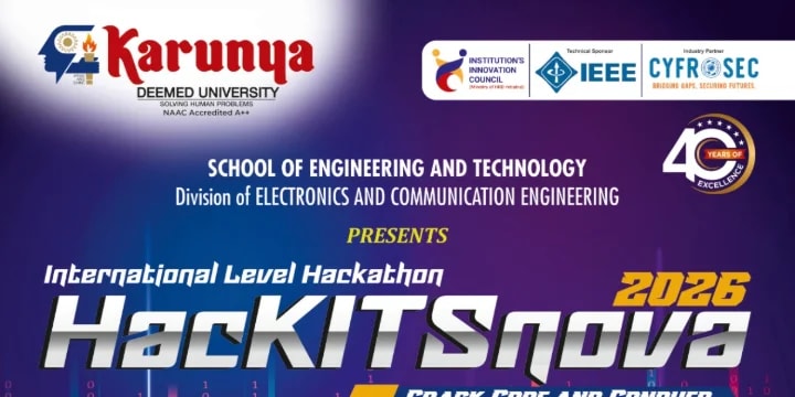 IEEE Sponsored International Hackathon - HacKITSnova'26 poster