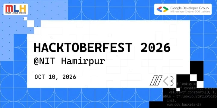 Hacktoberfest Hack Day Hamirpur x GDG Ludhiana [Gemma Edition] poster