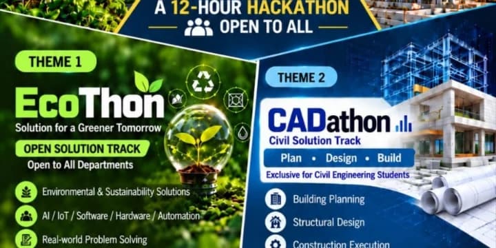 Inno360 2026 — EcoThon & CADathon poster