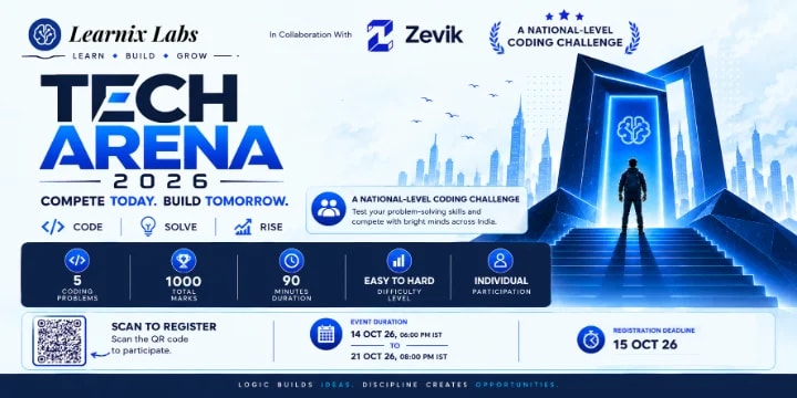 TechArena 2026 – Online Coding Challenge poster