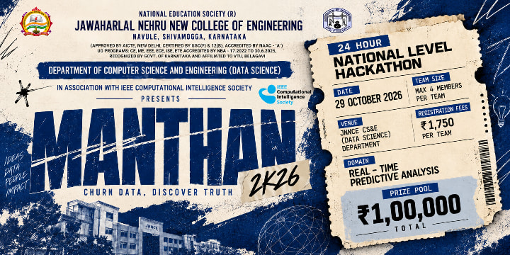 MANTHAN 2K26 – 24-Hour National Level AI Hackathon poster