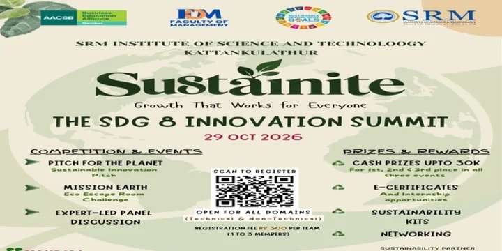 SUSTAINITE 2026 – The SDG 8 Innovation Summit poster