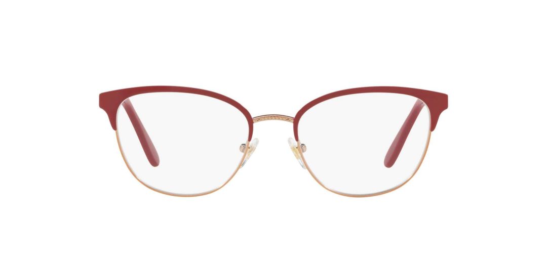 Vogue Eyewear Women's Vo4088 Oval Prescription Eyeglass Frames Top Red/Light Pink Gold/Demo Lens 52 
