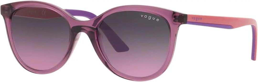 Vogue Eyewear Kids' Vj2013 Butterfly Sunglasses Violet Dark Grey 46 Millimeters