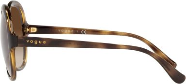 Vogue Eyewear Women's Vo5410s Square Sunglasses Dark Havana/Brown Gradient 56 Millimeters