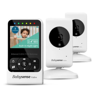 Babysense New Video Baby Monitor with Camera and Audio, Supplied with Two Cameras, Long Range, Room 