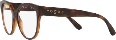 Vogue Eyewear Women's VO5421 Round Prescription Eyewear Frames, Top Havana on Light Brown/Demo Lens,