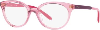 Vogue Eyewear Kids' Vy2013 Oval Prescription Eyewear Frames Transparent Pink/Demo Lens 47 Millimeter