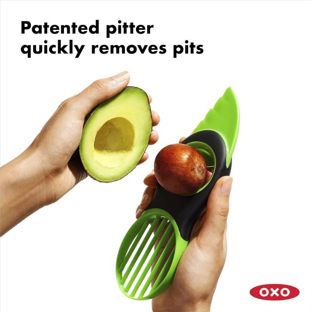 OXO Scoop and Smash Good Grips Avocado Tool, Masher, Black