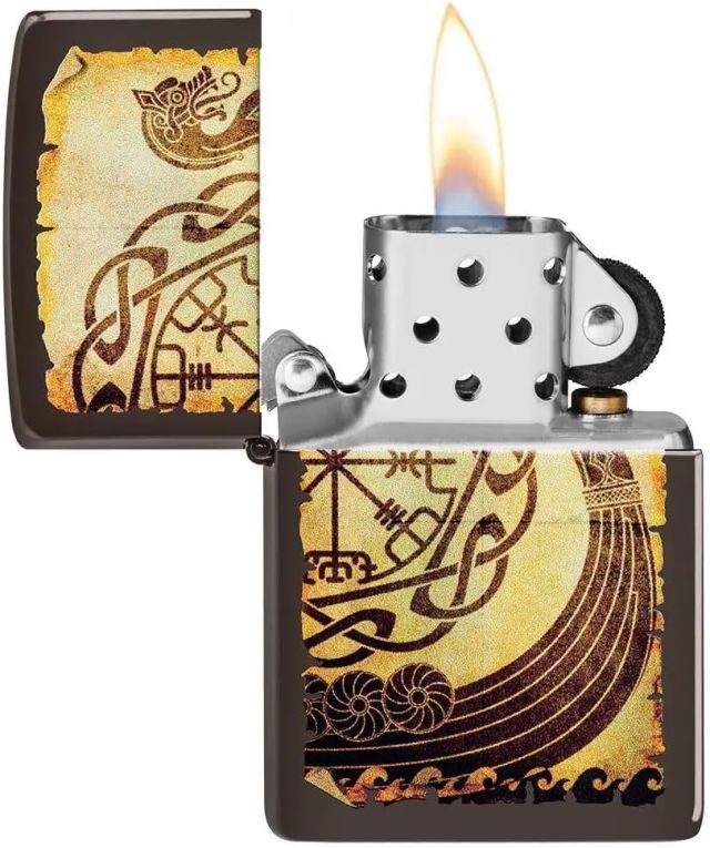 Zippo Deniz Çakmağı (Kahverengi Viking Savaş Gemisi)