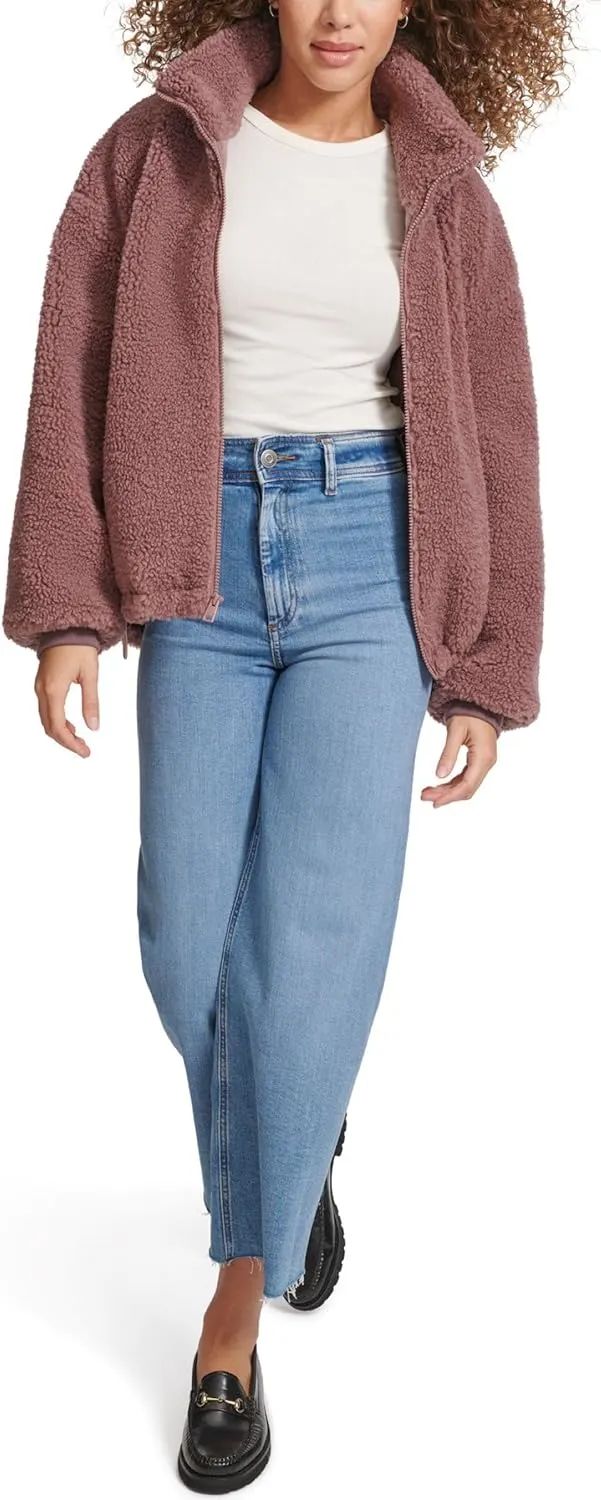 Levi's Womens Sherpa Teddy Jacket (standard Plus Sizes Doudoune