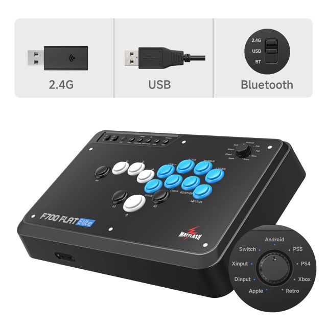 MAYFLASH F700 FLAT Elite Kablosuz Arcade Stick | AmerikaPostam