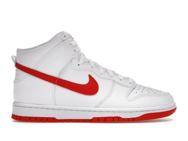 Nike Erkek Dunk High Sneaker - Beyaz/Kırmızı - AmerikaPostam