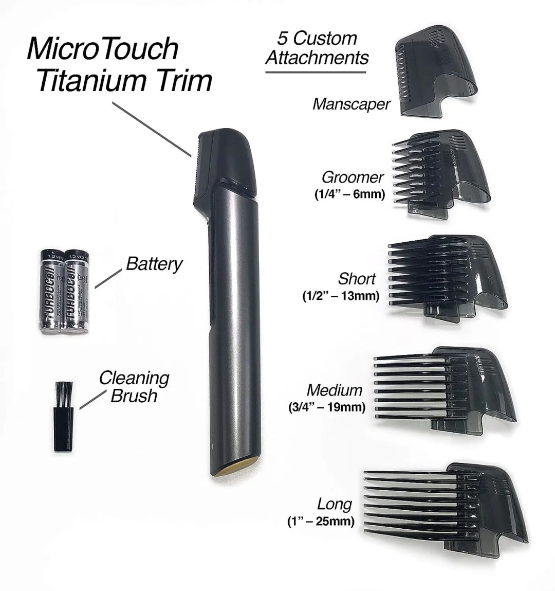 Micro Touch Titanium Trim PRO Şarj Edilebilir Işıklı Tıraş Makinesi