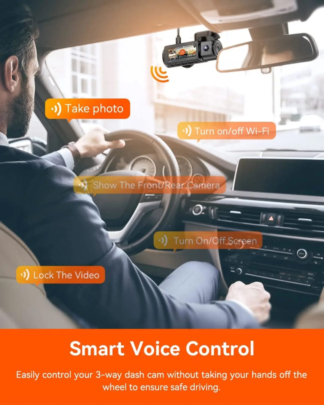 Vantrue N4 Pro 3 Kanal 4K WiFi Araç Kamerası