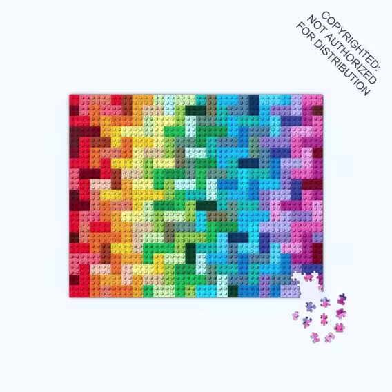 LEGO Gökkuşağı Tuğlaları 1000 Parça Yapboz