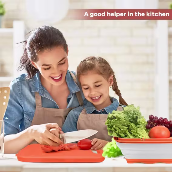  Gintan Katlanabilir Kesme Tahtası, 9'u 1 Arada Çok Fonksiyonlu