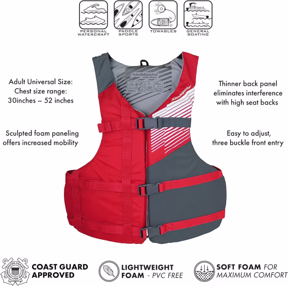 Stohlquist Fit Yetişkin PFD Can Yeleği 4'lü Paket