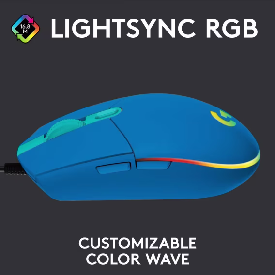 Logitech G203 Kablolu Gaming Mouse + Pad