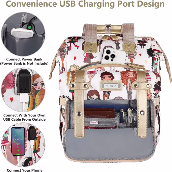 Falanko Kadın Laptop Sırt Çantası 