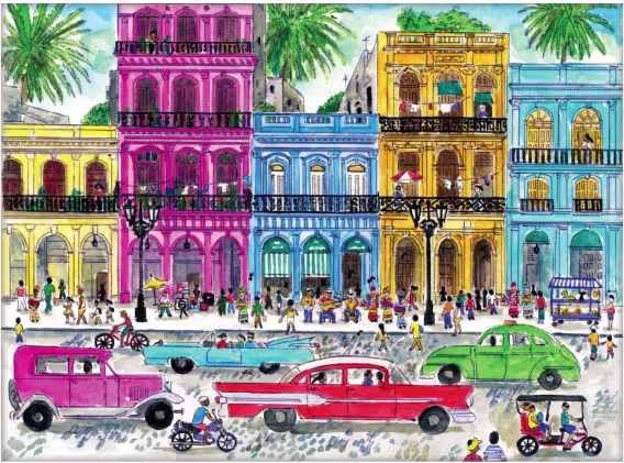 Galison Küba Sanat Puzzle