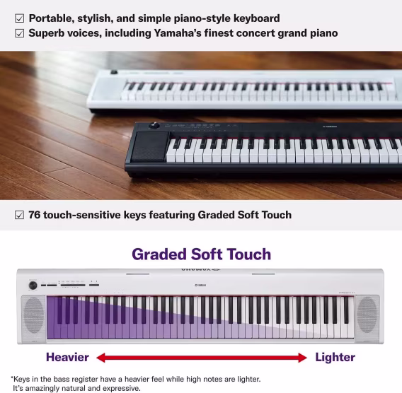 Yamaha Hafif Taşınabilir Klavye