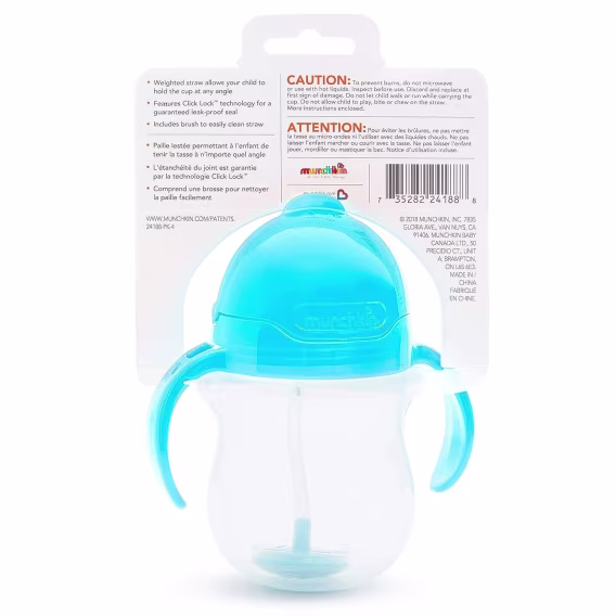 Munchkin Tıklama Kilidi Kapaklı Pipetli Çocuk Suluğu
